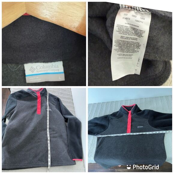 Columbia Sportswear Mount Cannon 1/2 Snap Pullover Gray Pink Women’s Large‎ - Picture 10 of 10